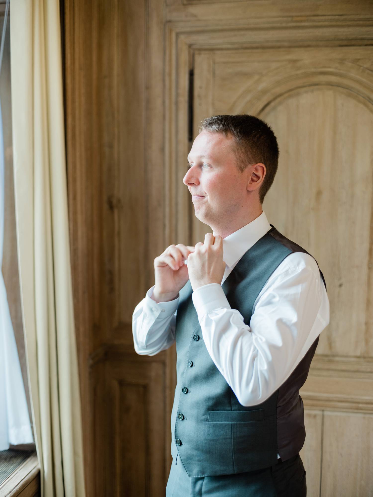 groom getting ready